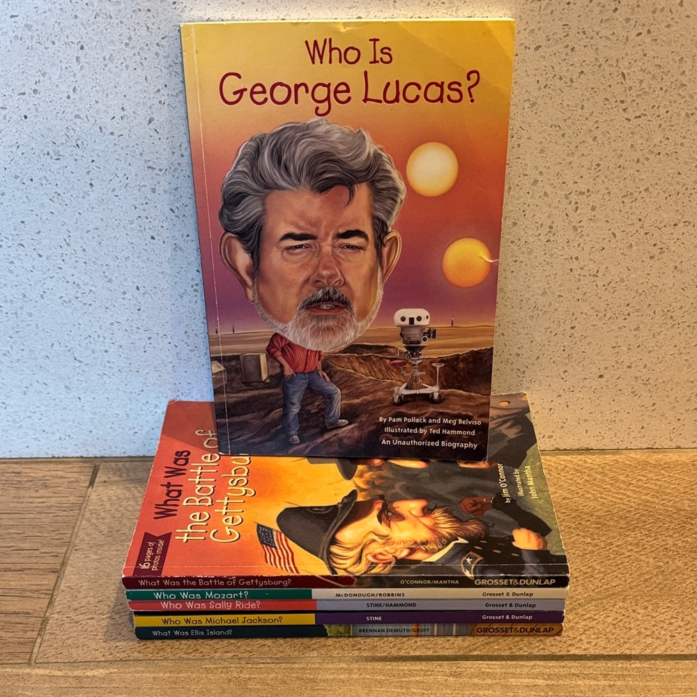 LOT Who Is What is Books George Lucas Ellis Island Sally Ride Michael Jackson